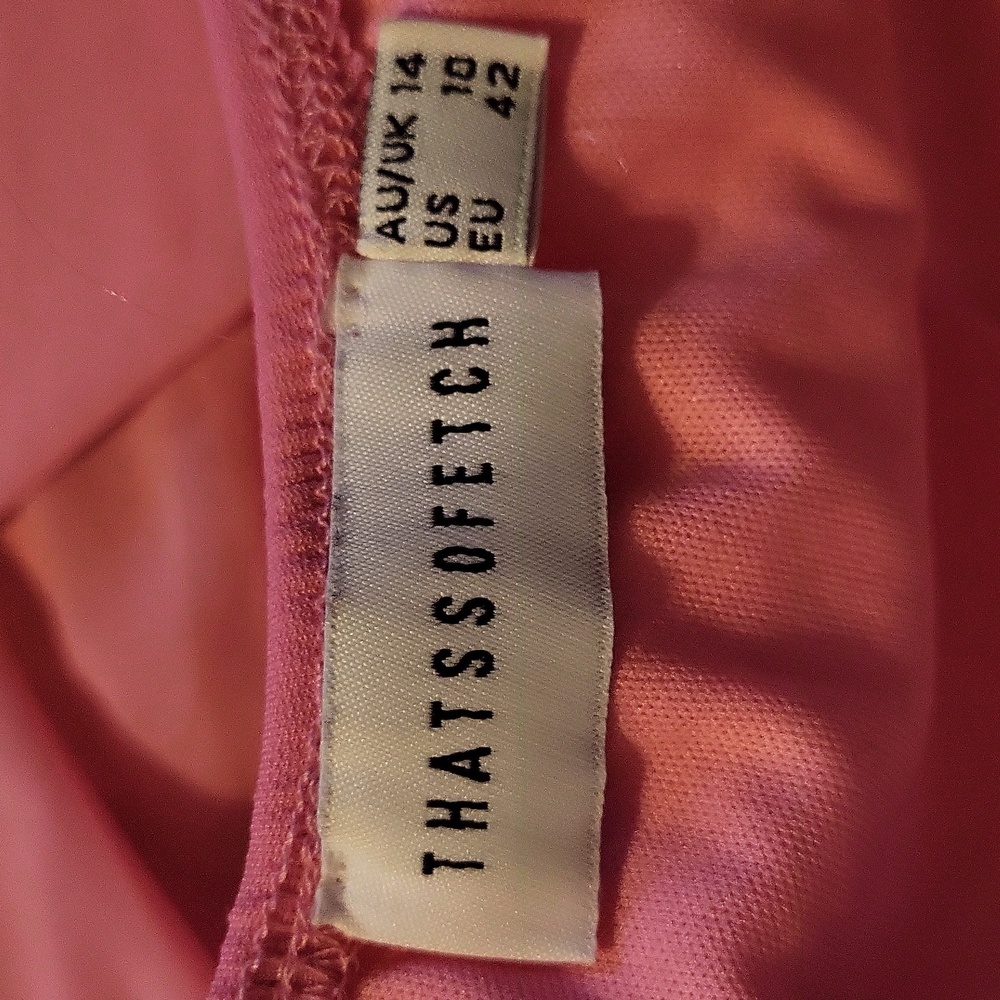 Elegant Pink Ruched Dress - Picture 6 of 7